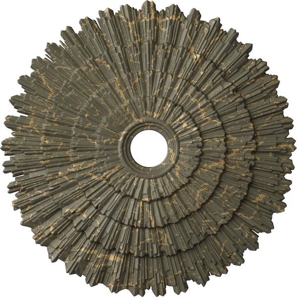 Ekena Millwork Eryn Ceiling Medallion (Fits Canopies up to 4"), 24 3/4"OD x 3 1/4"ID x 1 7/8"P, Witch Hazel Crackle CM24ENWHC - main